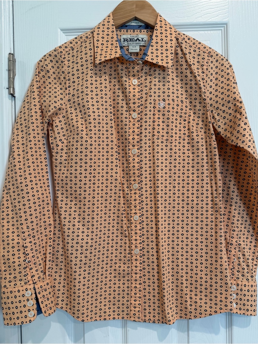 Ariat  Orange Printed Long-Sleeve Shirt